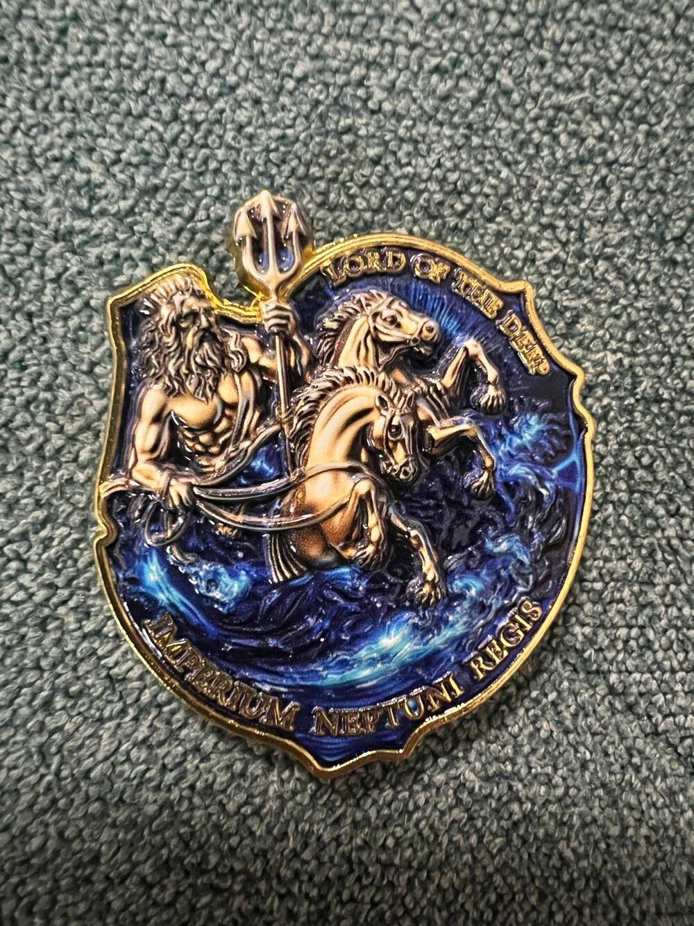 US Navy Trusty Shellback Lord of the Deep Challenge Coin Imperium Neptuni Regis